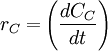 {r_C = }\left ( \frac{dC_C}{dt} \right )