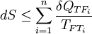 dS \le \sum_{i=1}^n \frac{\delta Q_{TF_i}}{T_{FT_i}}