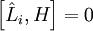 \left[\hat{L}_i, H \right] = 0